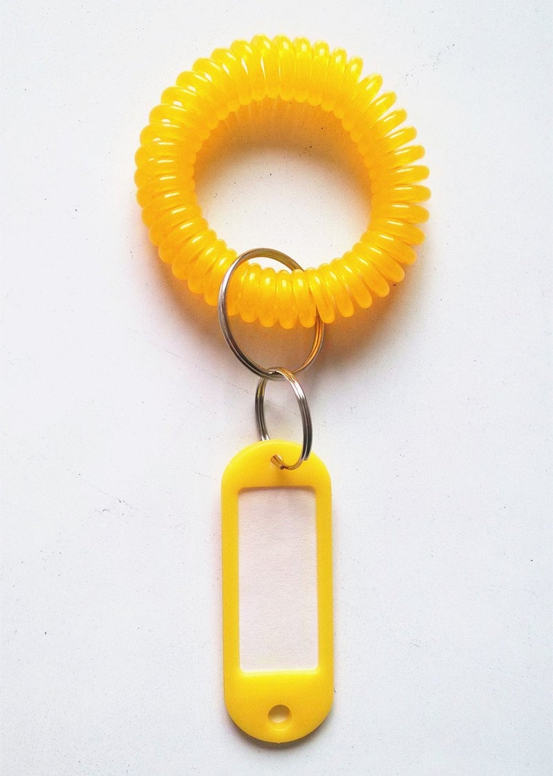 yueton Pack of 6 Colorful Spring Spiral Wrist Coil Key Chain Label, Wrist Band Key Ring Key Tag - Image 5